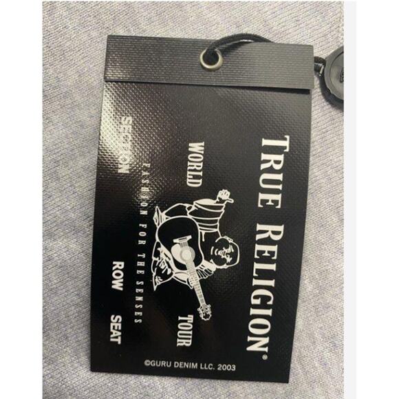 Men’s True Religion Y2K Heather Grey Crewneck Sweater Size L – NWT - Picture 5 of 5